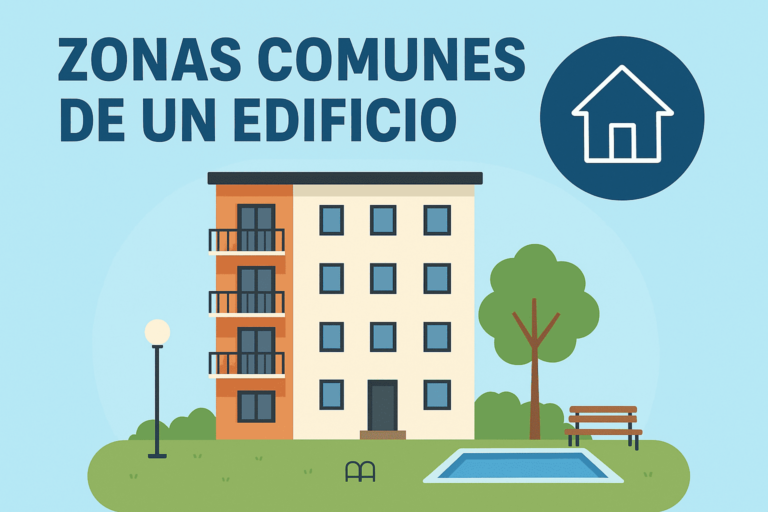 zonas comunes de un edificio aparece una comunidad de vecinos