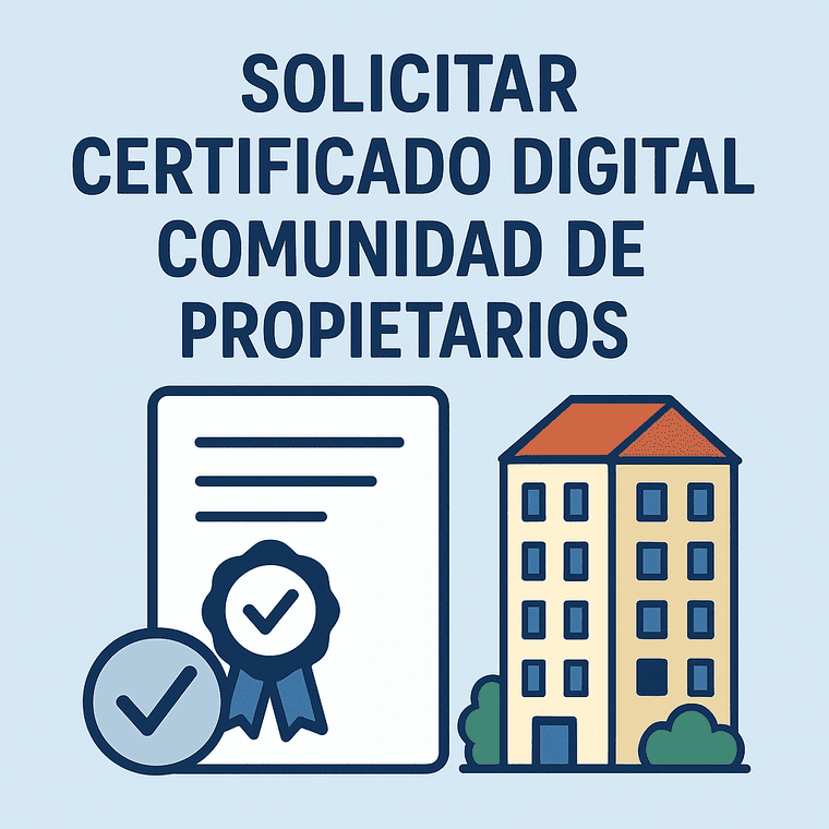 Solicitar certificado digital comunidad de propietarios, aparece certificado
