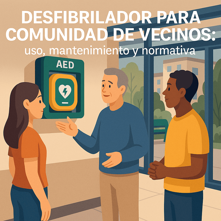 Desfibrilador para comunidad de vecinos: uso, mantenimiento y normativa
